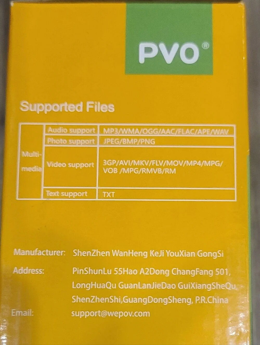 PVO Mini LED Projector - White and Yellow